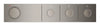[107176AL00] Grohtherm Aqua Tiles 3 Outlet Thermostatic Trim - Hard Graphite