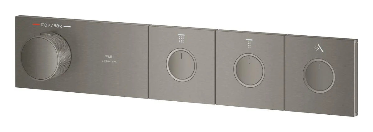 Grohtherm Aqua Tiles 3 Outlet Thermostatic Trim // BRUSHED HARD GRAPHITE // 274336_ZZF_107176AL00_005_01_0_CDNwebp.webp