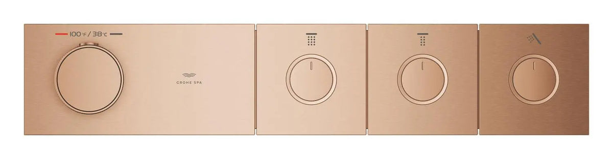 Grohtherm Aqua Tiles 3 Outlet Thermostatic Trim // BRUSHED WARM SUNSET // 274340_ZZF_107176DL00_004_01_0_CDNwebp.webp