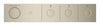 [107176EN00] Grohtherm Aqua Tiles 3 Outlet Thermostatic Trim - Hard Graphite