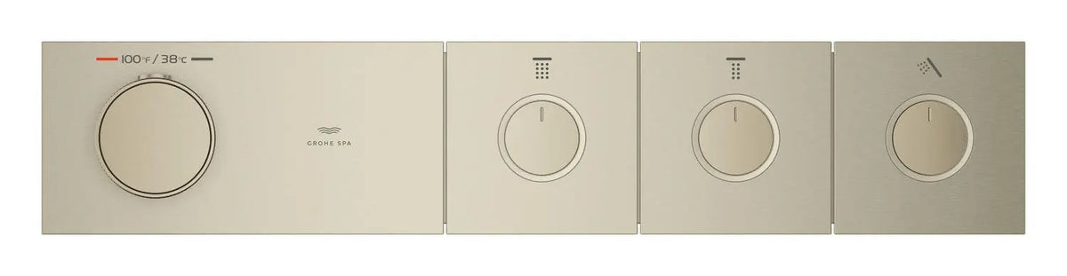 Grohtherm Aqua Tiles 3 Outlet Thermostatic Trim // BRUSHED NICKEL INFINITYFINISH // 274347_ZZF_107176EN00_004_01_0_CDNwebp.webp