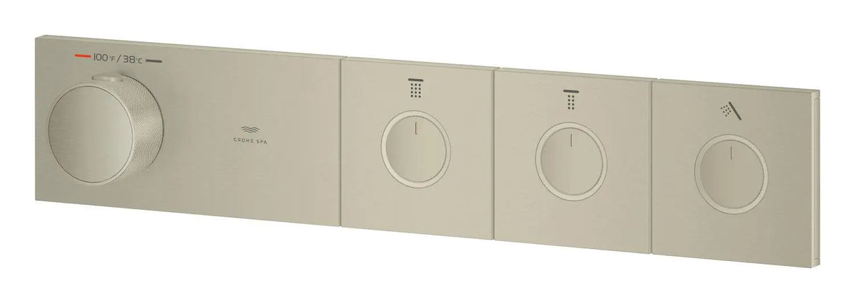 Grohtherm Aqua Tiles 3 Outlet Thermostatic Trim // BRUSHED NICKEL INFINITYFINISH // 274349_ZZF_107176EN00_005_01_0_CDNwebp.webp