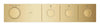 [107176GN00] Grohtherm Aqua Tiles 3 Outlet Thermostatic Trim - Brushed Cool Sunrise