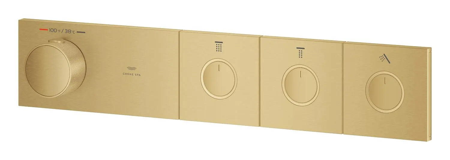 Grohtherm Aqua Tiles 3 Outlet Thermostatic Trim // BRUSHED COOL SUNRISE // 274356_ZZF_107176GN00_005_01_0_CDNwebp.webp