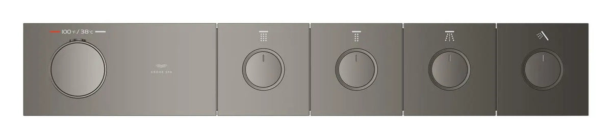 Grohtherm Aqua Tiles 4 Outlet Thermostatic Trim // HARD GRAPHITE // 274359_ZZF_107177A000_004_01_0_CDNwebp.webp