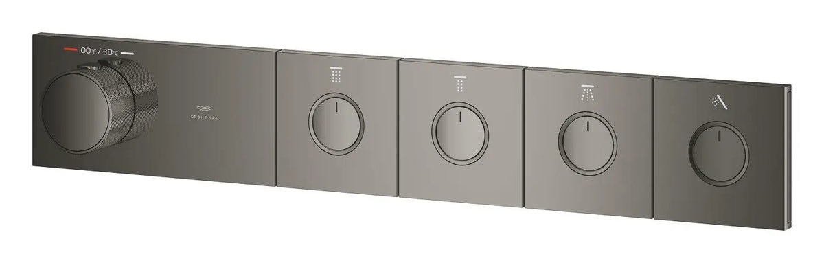 Grohtherm Aqua Tiles 4 Outlet Thermostatic Trim // HARD GRAPHITE // 274361_ZZF_107177A000_005_01_0_CDNwebp.webp