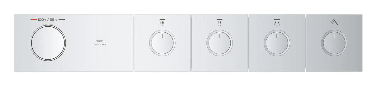Grohtherm Aqua Tiles 4 Outlet Thermostatic Trim // GROHE STARLIGHT CHROME // 274365_ZZF_1071770000_004_01_0_CDNwebp.webp