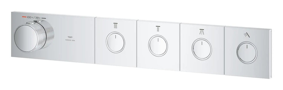 Grohtherm Aqua Tiles 4 Outlet Thermostatic Trim // GROHE STARLIGHT CHROME // 274366_ZZF_1071770000_005_01_0_CDNwebp.webp