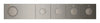 [107177AL00] Grohtherm Aqua Tiles 4 Outlet Thermostatic Trim - Brushed Cool Sunrise