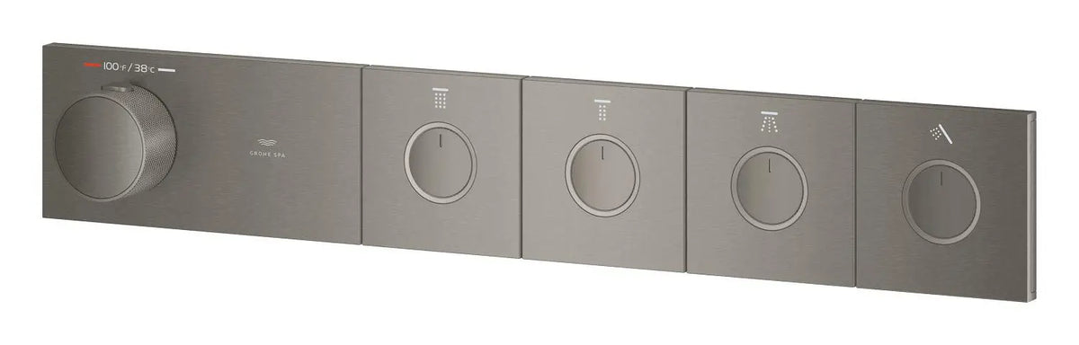 Grohtherm Aqua Tiles 4 Outlet Thermostatic Trim // BRUSHED HARD GRAPHITE // 274414_ZZF_107177AL00_005_01_0_CDNwebp.webp