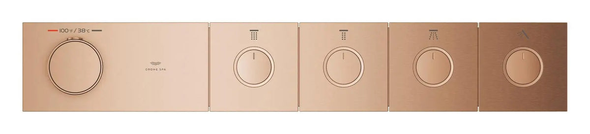 Grohtherm Aqua Tiles 4 Outlet Thermostatic Trim // BRUSHED WARM SUNSET // 274419_ZZF_107177DL00_004_01_0_CDNwebp.webp