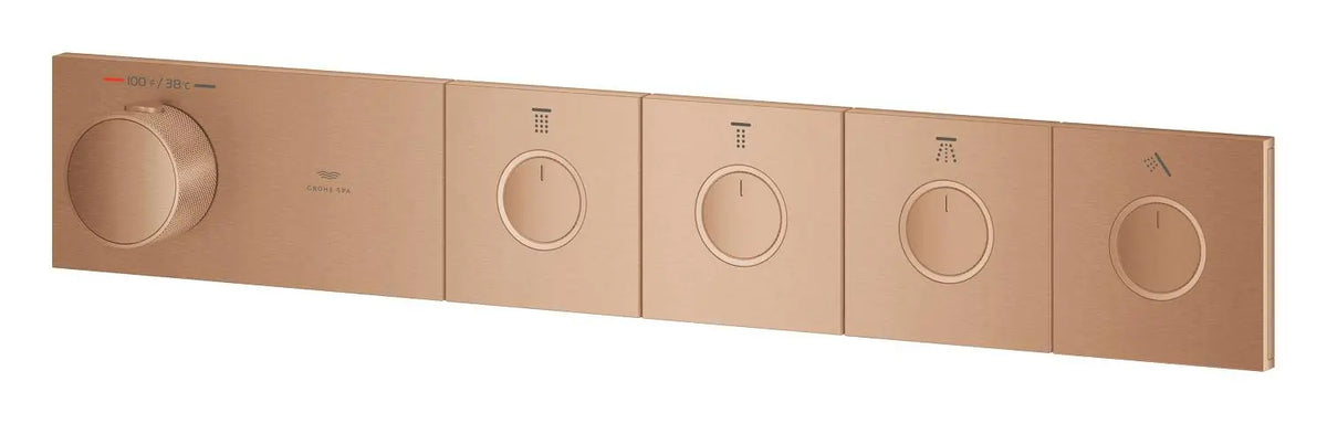 Grohtherm Aqua Tiles 4 Outlet Thermostatic Trim // BRUSHED WARM SUNSET // 274420_ZZF_107177DL00_005_01_0_CDNwebp.webp