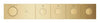 [107177GN00] Grohtherm Aqua Tiles 4 Outlet Thermostatic Trim - Brushed Cool Sunrise