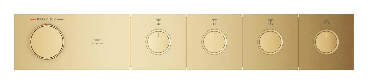 Grohtherm Aqua Tiles 4 Outlet Thermostatic Trim // BRUSHED COOL SUNRISE // 274430_ZZF_107177GN00_004_01_0_CDNwebp.webp