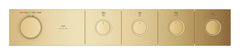[107177GN00] Grohtherm Aqua Tiles 4 Outlet Thermostatic Trim - Brushed Cool Sunrise