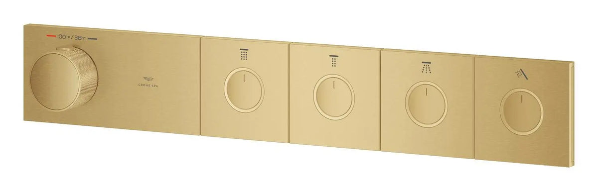 Grohtherm Aqua Tiles 4 Outlet Thermostatic Trim // BRUSHED COOL SUNRISE // 274434_ZZF_107177GN00_005_01_0_CDNwebp.webp