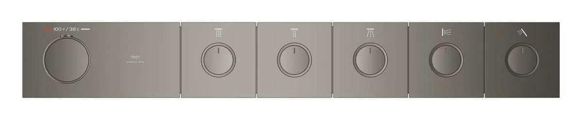 Grohtherm Aqua Tiles 5 Outlet Thermostatic Trim // HARD GRAPHITE // 274437_ZZF_107178A000_004_01_0_CDNwebp.webp
