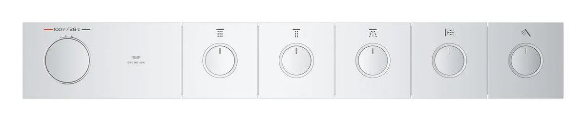 Grohtherm Aqua Tiles 5 Outlet Thermostatic Trim // GROHE STARLIGHT CHROME // 274443_ZZF_1071780000_004_01_0_CDNwebp.webp