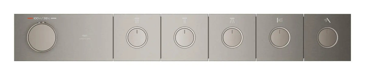 Grohtherm Aqua Tiles 5 Outlet Thermostatic Trim // BRUSHED HARD GRAPHITE // 274503_ZZF_107178AL00_004_01_0_CDNwebp.webp