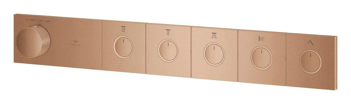 Grohtherm Aqua Tiles 5 Outlet Thermostatic Trim // BRUSHED WARM SUNSET // 274513_ZZF_107178DL00_005_01_0_CDNwebp.webp