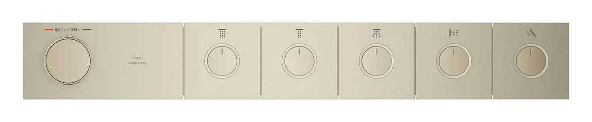 Grohtherm Aqua Tiles 5 Outlet Thermostatic Trim // BRUSHED NICKEL INFINITYFINISH // 274516_ZZF_107178EN00_004_01_0_CDNwebp.webp