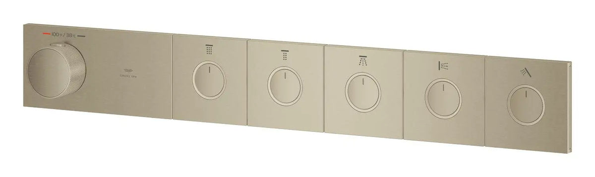Grohtherm Aqua Tiles 5 Outlet Thermostatic Trim // BRUSHED NICKEL INFINITYFINISH // 274517_ZZF_107178EN00_005_01_0_CDNwebp.webp