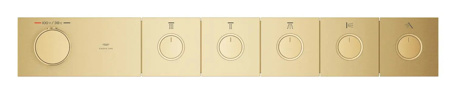 Grohtherm Aqua Tiles 5 Outlet Thermostatic Trim // BRUSHED COOL SUNRISE // 274521_ZZF_107178GN00_004_01_0_CDNwebp.webp