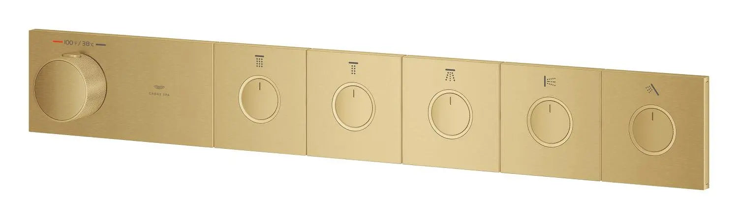 Grohtherm Aqua Tiles 5 Outlet Thermostatic Trim // BRUSHED COOL SUNRISE // 274525_ZZF_107178GN00_005_01_0_CDNwebp.webp