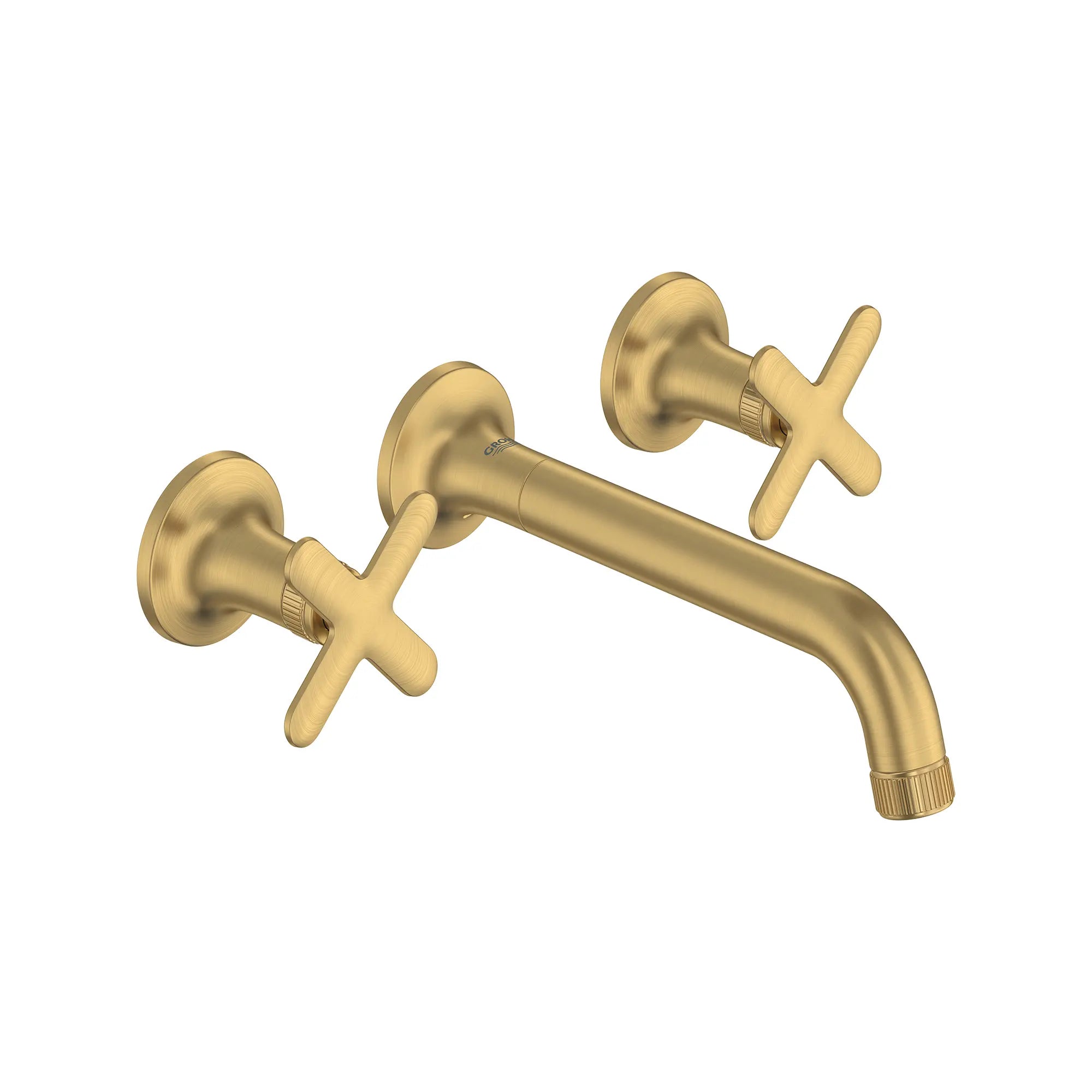 Listra Wall Mount Widespread Bathroom Faucet, 1.2gpm (4.5L/min) // BRUSHED COOL SUNRISE // 275303_Listra_SiloRight_106216GN00_106238GN00_0001_SEPTEMBER2024_0_CDNwebp.webp