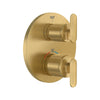 [106244GN00] Listra Dual Function 2-Handle Thermostatic Valve Trim - Brushed Cool Sunrise