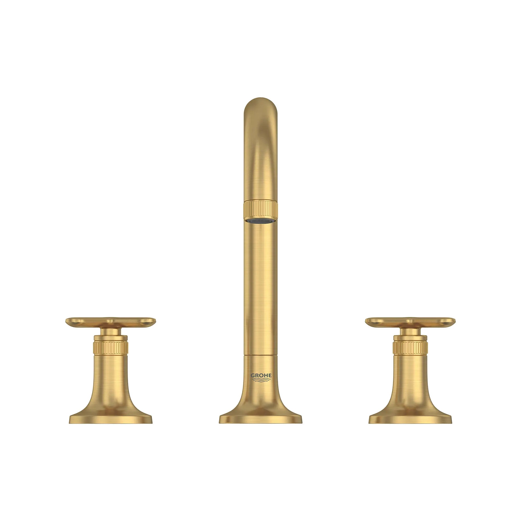 Listra Deck Mount Widespread Bathroom Faucet, 1.2gpm (4.5L/min) // BRUSHED COOL SUNRISE // 275354_Listra_SiloStraight_106221GN00_106238GN00_0001_SEPTEMBER2024_0_CDNwebp.webp