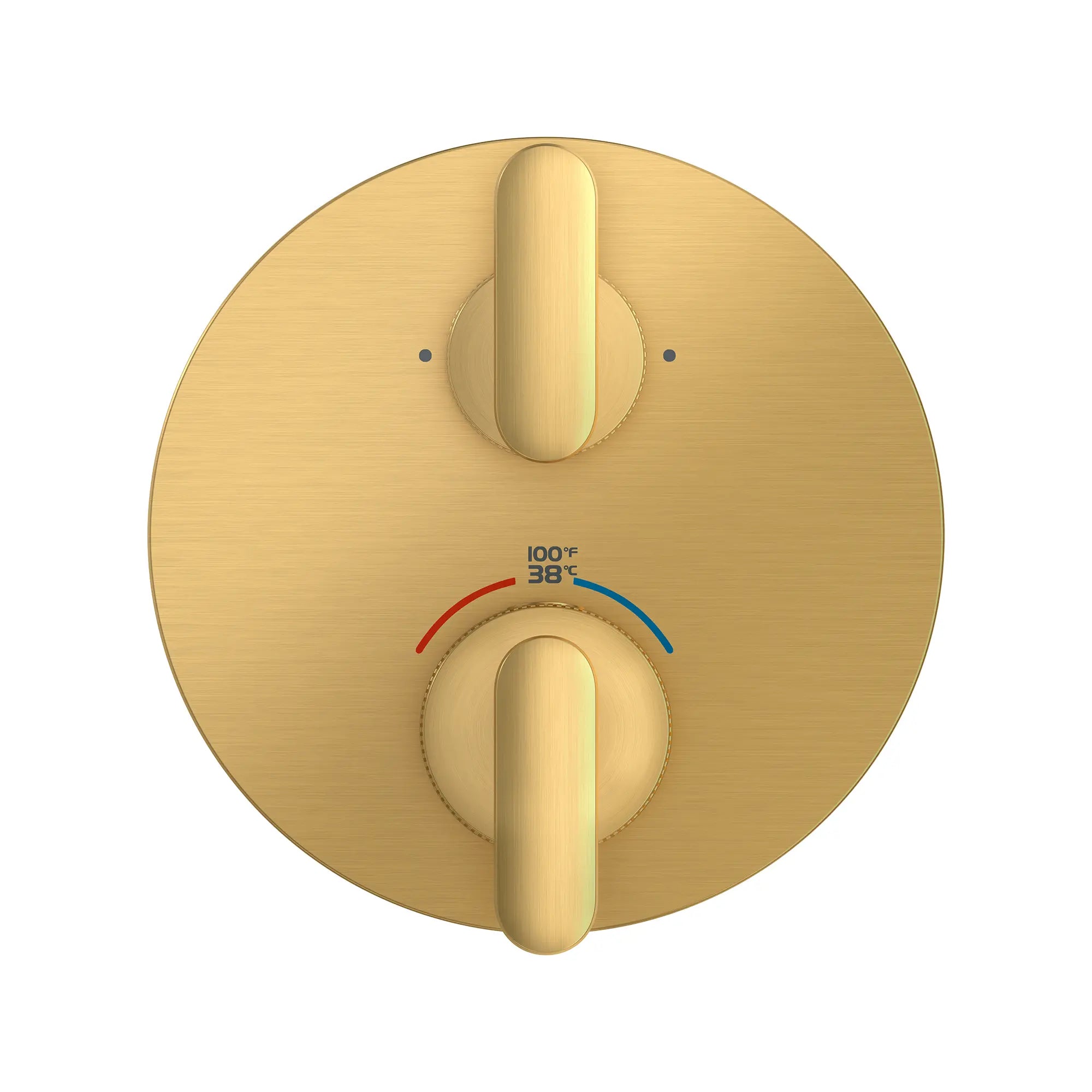 Listra Dual Function 2-Handle Thermostatic Valve Trim // BRUSHED COOL SUNRISE // 275361_Listra_SiloStraight_106244GN00_0001_SEPTEMBER2024_0_CDNwebp.webp