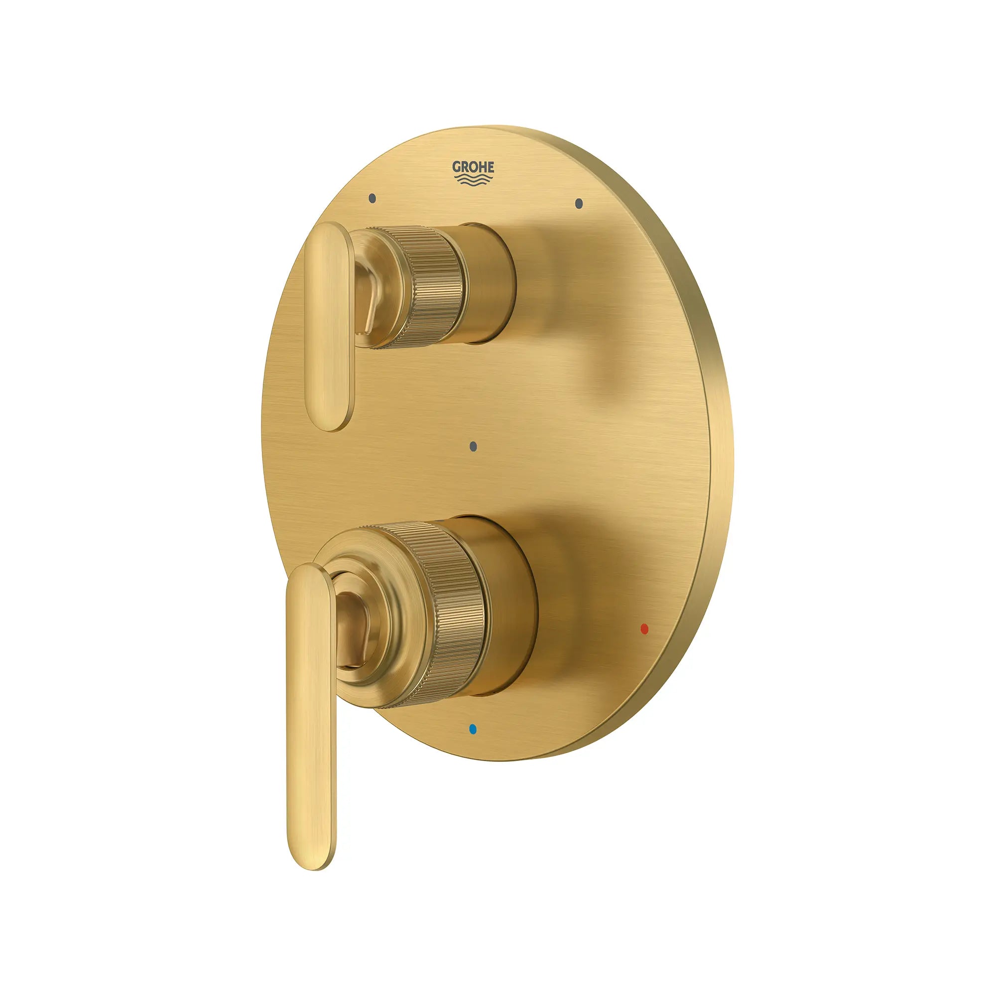 Listra 2-Handle Pressure Balance Valve Trim with 2-Way Diverter with Cartridge // BRUSHED COOL SUNRISE // 275372_Listra_SiloLeft_106177GN00_0001_SEPTEMBER2024_0_CDNwebp.webp