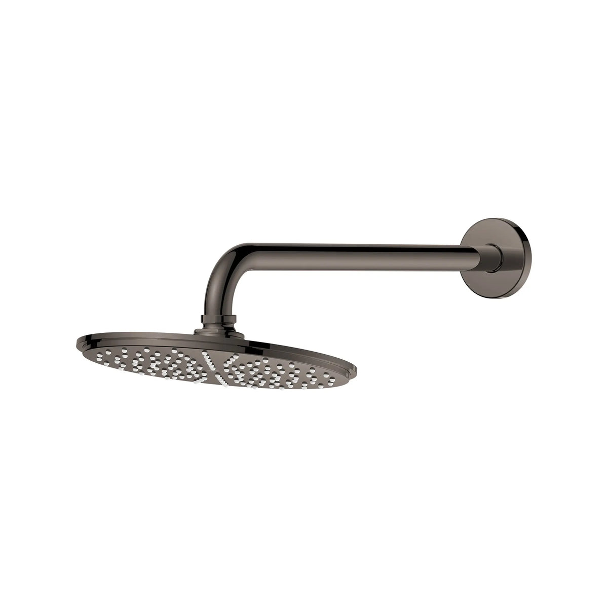 Rainshower Cosmopolitan 210 Shower Head, 8" - 1 Spray, 1.75 GPM (6.6L/min) // HARD GRAPHITE // 275742_Rainshower_SiloLeft_112094A000_28540A000_0001_July2025_0_CDNwebp.webp