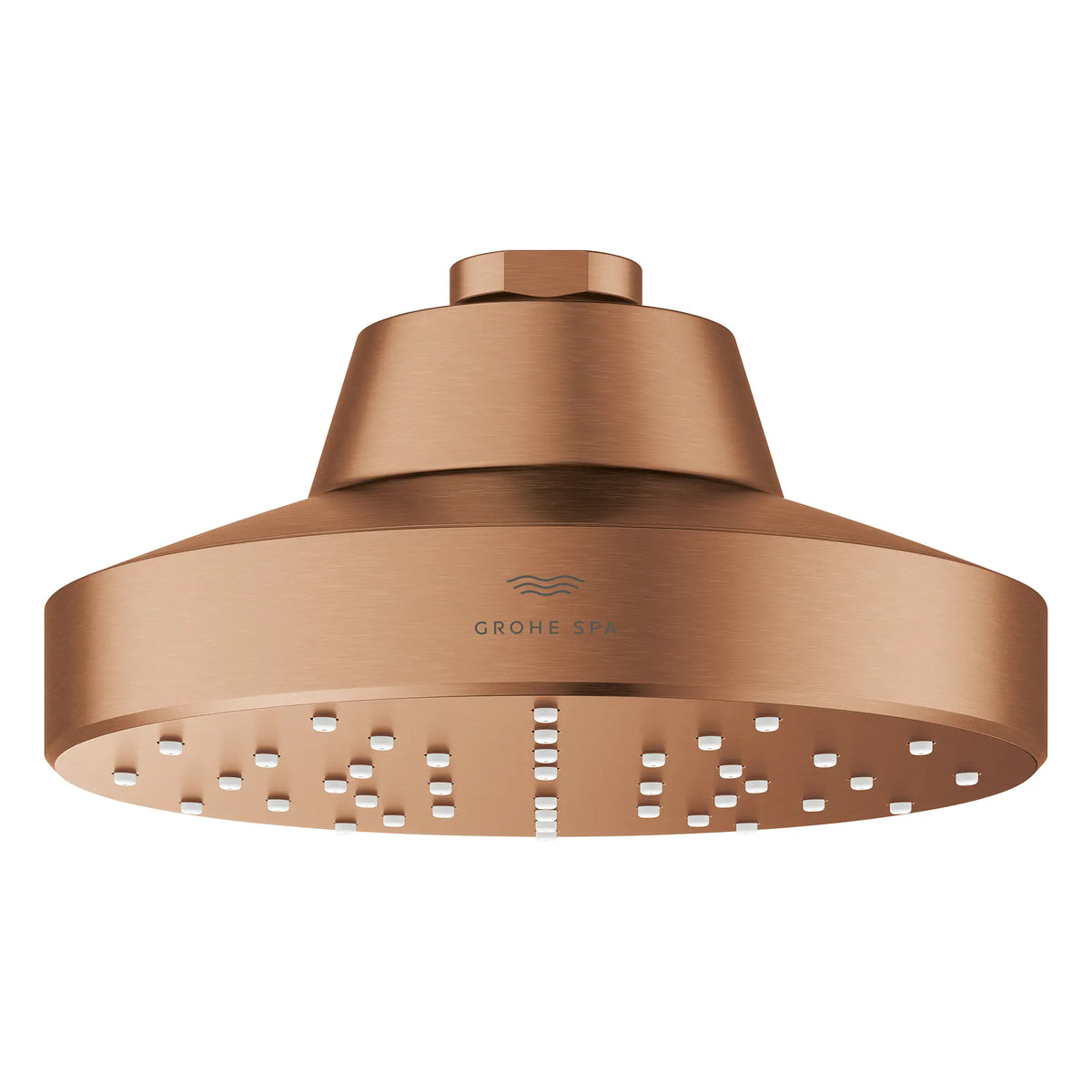 Rainshower Aqua Single Spray 5 1/2" Showerhead with AquaBooster 1.75 GPM (6.6 L/min) // BRUSHED WARM SUNSET // 275802_Aqua_Booster_SiloFront_111518DL00_001_October2025_0_CDNwebp.webp
