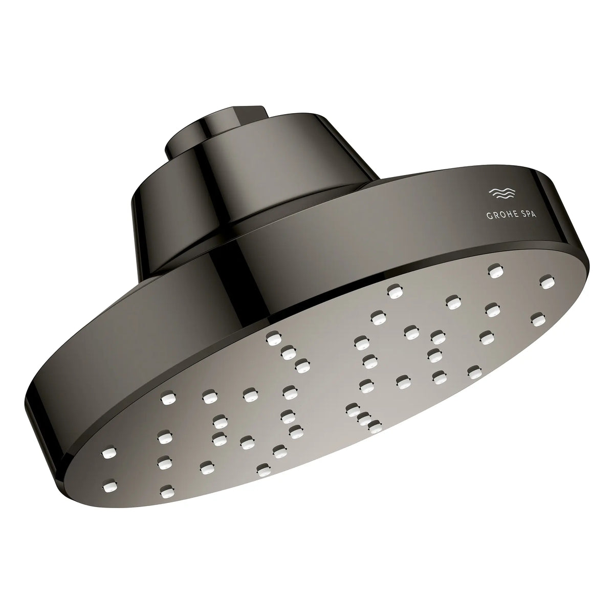 Rainshower Aqua Single Spray 5 1/2" Showerhead with AquaBooster 1.75 GPM (6.6 L/min) // HARD GRAPHITE // 275823_Aqua_Booster_SiloRight_111518A000_002_October2025_0_CDNwebp.webp