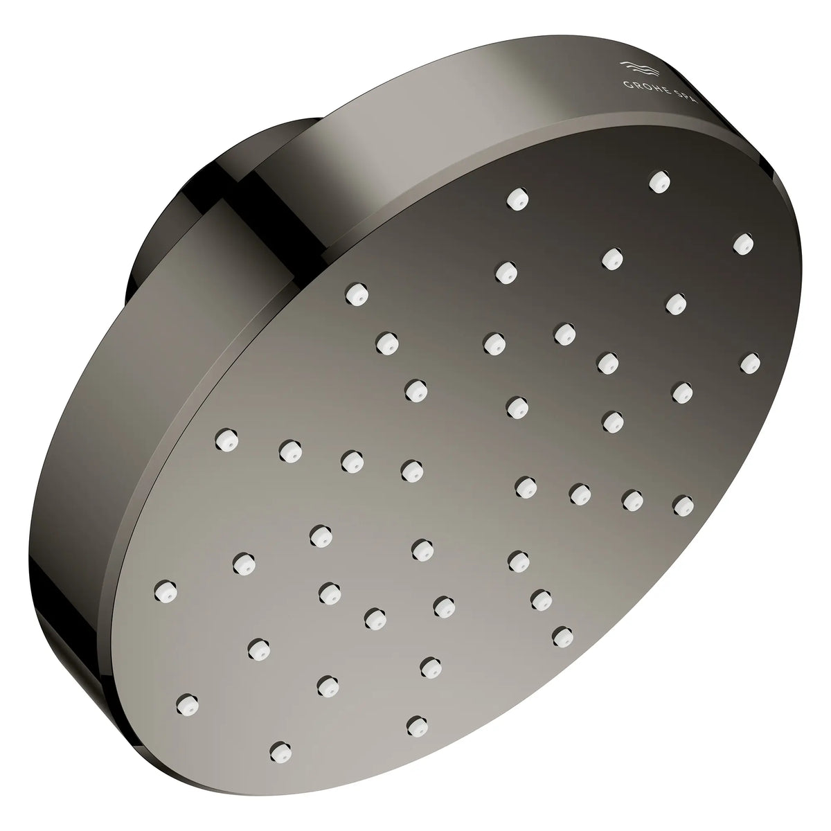Rainshower Aqua Single Spray 5 1/2" Showerhead with AquaBooster 1.75 GPM (6.6 L/min) // HARD GRAPHITE // 275824_Aqua_Booster_SiloRight_111518A000_001_October2025_0_CDNwebp.webp