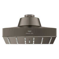 [111668AL00] Rainshower Aqua Mono Spray 5 1/2" Square Showerhead with Aqua Booster 2.5 GPM (9.5 L/min) - Brushed Hard Graphite