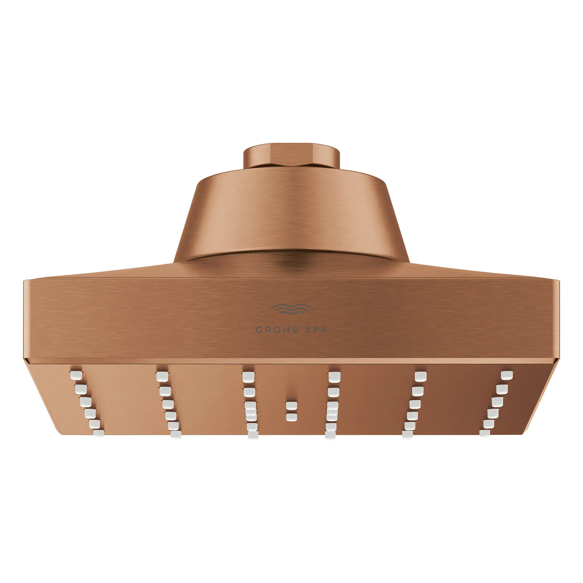 Rainshower Aqua Single Spray 5 1/2" Square Showerhead with AquaBooster 1.75 GPM (6.6 L/min) // BRUSHED WARM SUNSET // 275878_Aqua_Booster_SiloFront_111661DL00_001_October2025_0_CDNwebp.webp