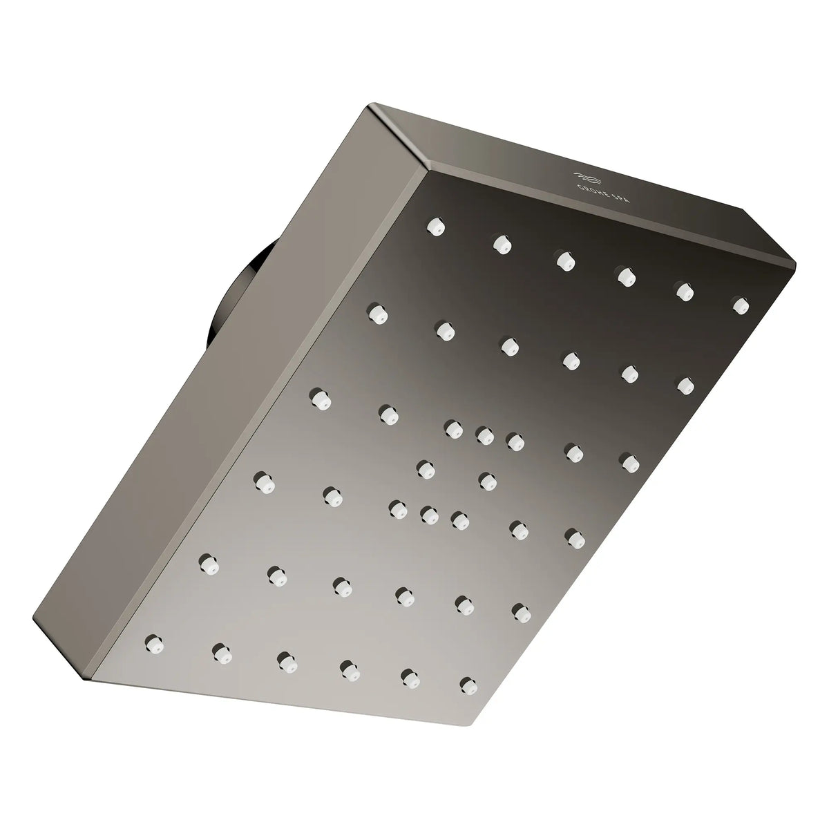 Rainshower Aqua Single Spray 5 1/2" Square Showerhead with AquaBooster 1.75 GPM (6.6 L/min) // HARD GRAPHITE // 275892_Aqua_Booster_SiloRight_111661A000_001_October2025_0_CDNwebp.webp