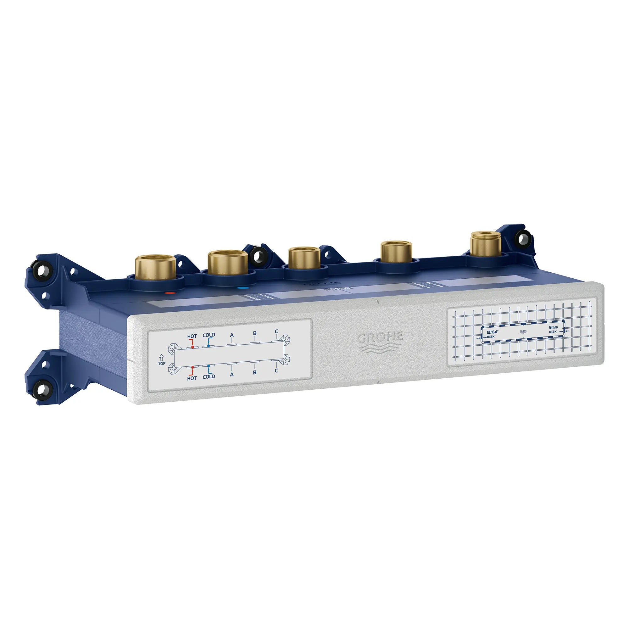 Grohtherm Aqua Tiles 3 Outlet Thermostatic Valve // NO FINISH // 276064_Aqua_Tile_Silo-SpecSheet_Right_1071790000_0001_0_CDNwebp.webp