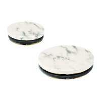 [48466000] Atrio Private Collection White Attica Caesarstone Stick Handles for 2-Handle Thermostatic Trim (Pair) - WHITE ATTICA CAESARSTONE