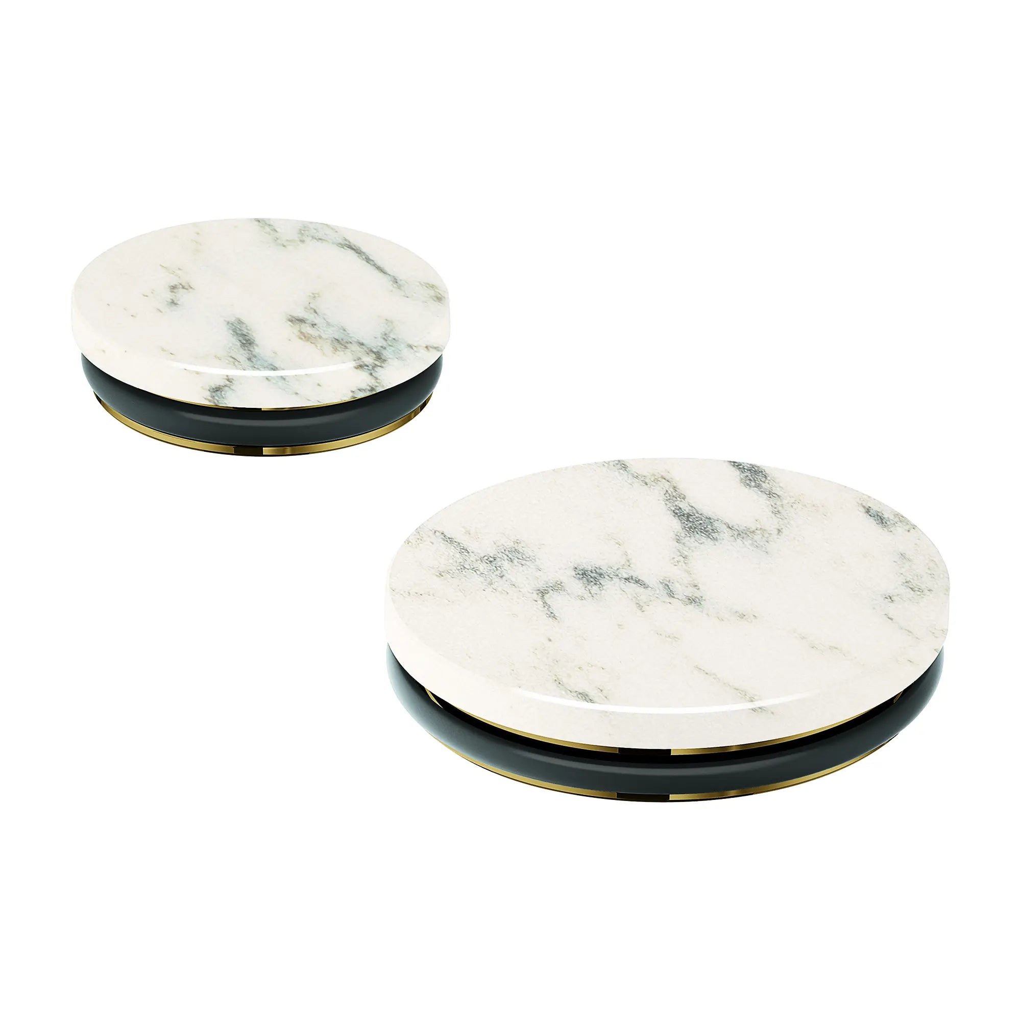 Atrio Private Collection White Attica Caesarstone Stick Handles for 2-Handle Thermostatic Trim (Pair) // WHITE ATTICA CAESARSTONE // 276069_Atrio_PC_Silo-SpecSheet_48466000_Silo-SpecSheet_0_CDNwebp.webp