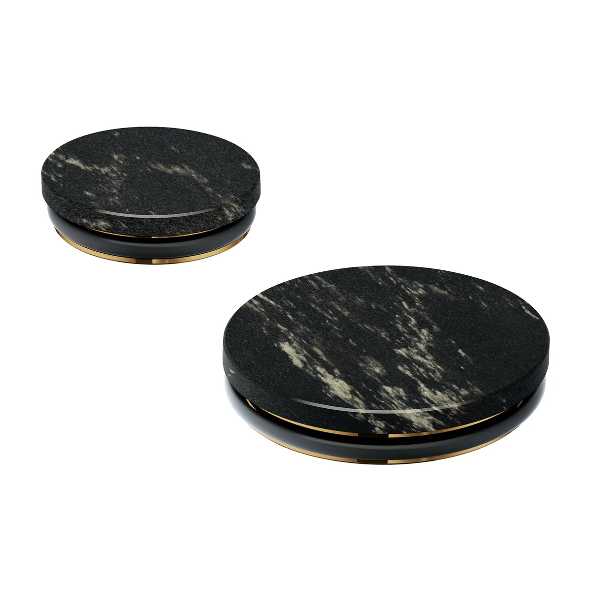 Atrio Private Collection Vanilla Noir Caesarstone Stick Handles for 2-Handle Thermostatic Trim (Pair) // GROHE STARLIGHT CHROME // 276070_Atrio_PC_SiloRight_48467000_1_CDNwebp.webp