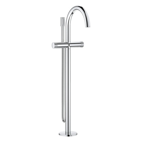 Atrio Private Collection 2-Handle Free Standing Tub Filler with Knob Handles, with 1.75 GPM Hand Shower - GROHE StarLight Chrome