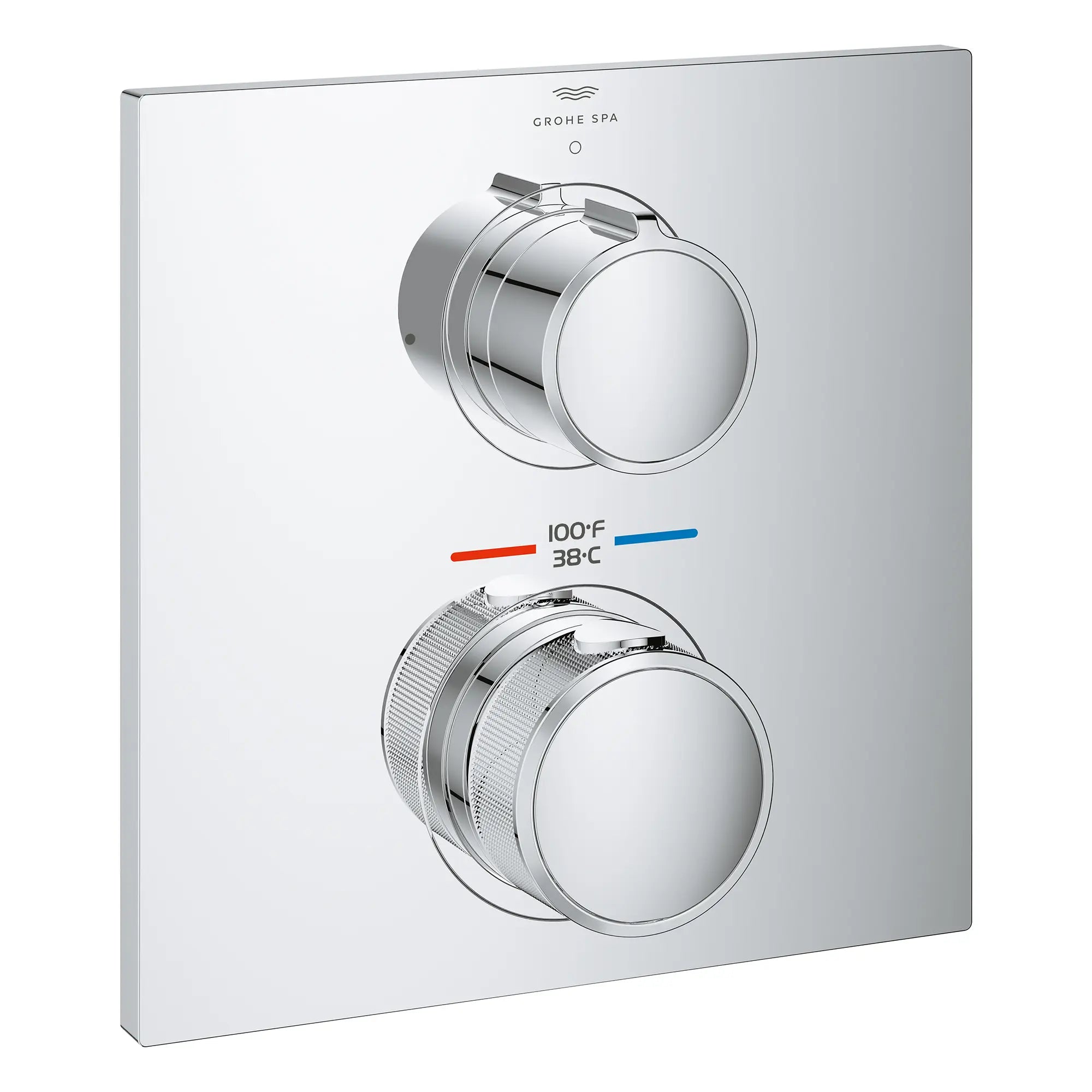 Allure Single Function 2-Handle Thermostatic Valve Trim // GROHE STARLIGHT CHROME // 276091_Allure_Silo-SpecSheet_29177001_0001_Feb2023_0_CDNwebp.webp