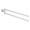 [40888000] Atrio 18-1/2" Double Towel Rail - GROHE StarLight Chrome