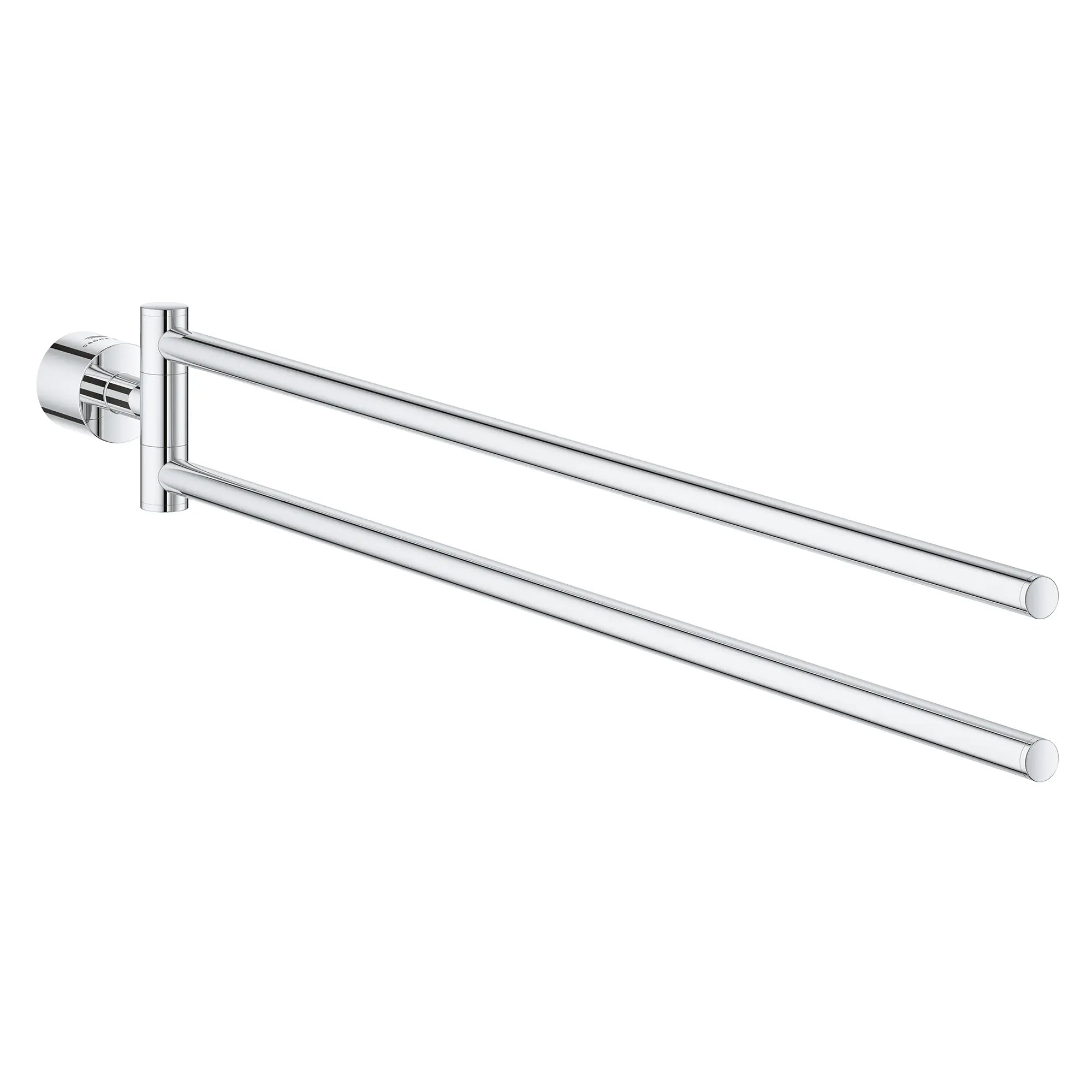 Atrio 18-1/2" Double Towel Rail // GROHE STARLIGHT CHROME // 276133_Atrio_Silo-SpecSheet_40888000_0001_Feb2023_0_CDNwebp.webp
