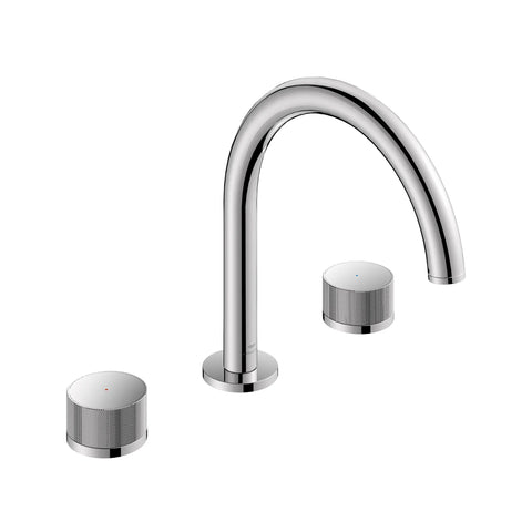 Atrio Private Collection 3-Hole 2-Handle Deck Mount Roman Tub Faucet with Knob Handles - GROHE StarLight Chrome