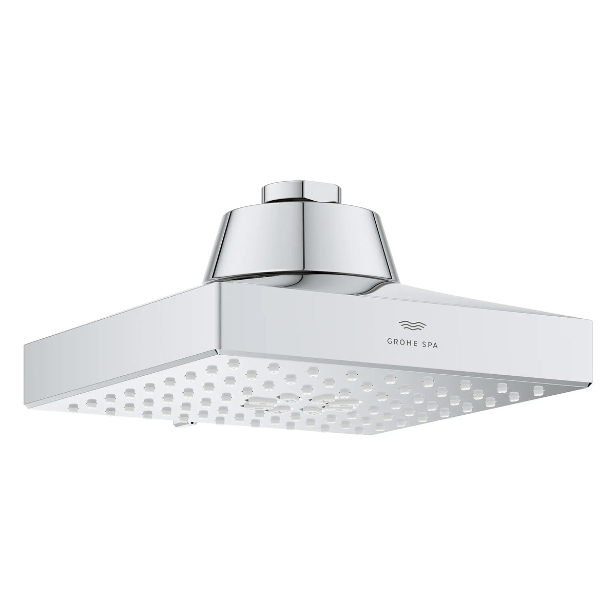 Rainshower Aqua Multi Spray 5 1/2" Square Showerhead with AquaBooster 2.5 GPM (9.5 L/min) // GROHE STARLIGHT CHROME // 277019_Aqua_Booster_SiloOther_1116730000_0002_October2025_0_CDNwebp.webp